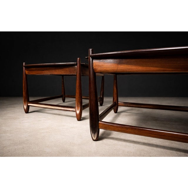 “Arimelo” Side Tables in Brazilian Rosewood, Sergio Rodrigues, 1958 - Lot 596A For Sale - Image 10 of 15