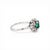 Late 20th Century Mellerio Platinum Daisy Ring - 1ct Natural Emerald & Diamonds - Signed, Size 8.5 For Sale - Image 6 of 10