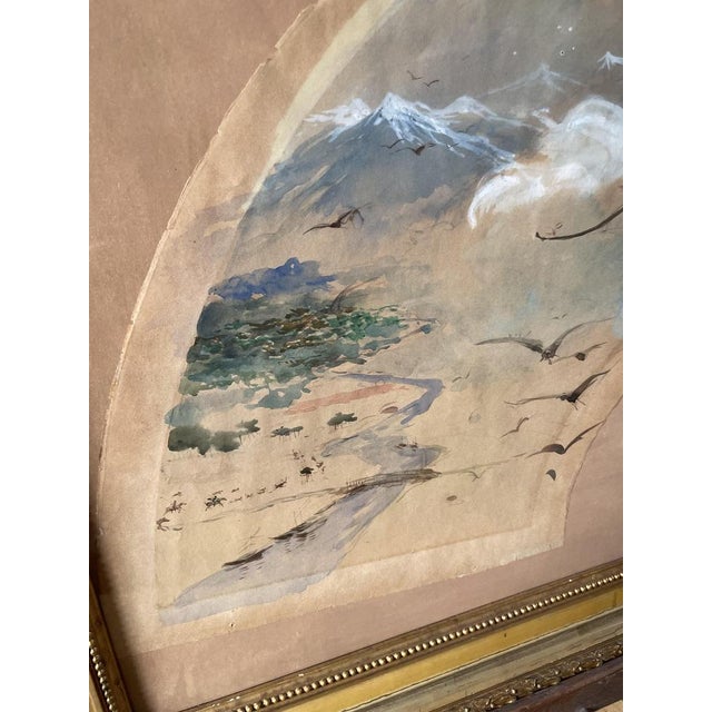 François Flameng, Diane Chasseresse, Watercolor for Fan Project, 1893, Framed For Sale - Image 4 of 17