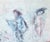 Alabaster Late 20th-Century “Geisha Girls” Faux Bamboo Frame Lithograph Reproduction Under Glass by Edna Hibel For Sale - Image 8 of 16