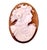 Group of 3 High Relief Cameos Carved from Bullmouth shell Large: 3.5mm x 4.5mm. Medium: 3.4mm x 3.4 x 2.6 Small: 8mm x 2.5mm