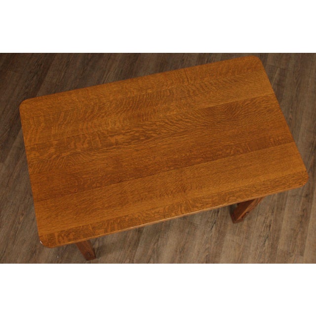 Stickley Stickley Brothers Antique Mission Oak Library Table For Sale - Image 4 of 12