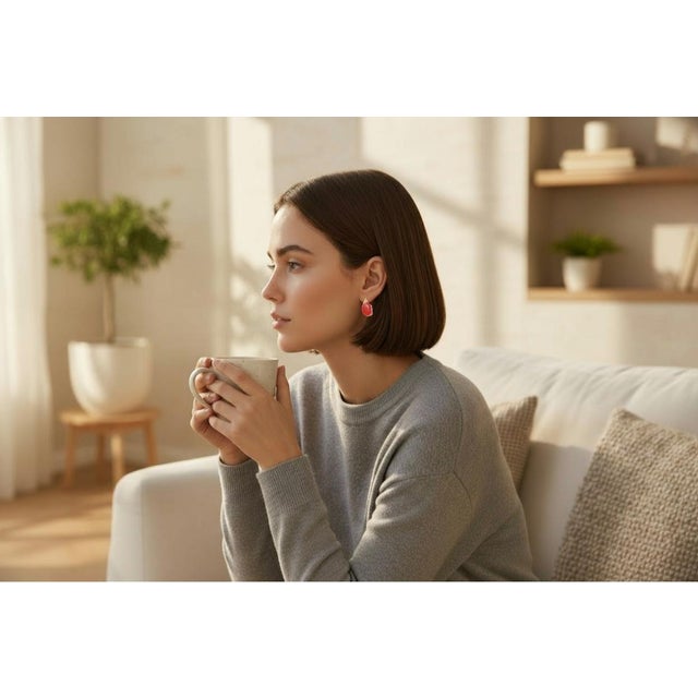 Orange 14k Rose Yellow Gold Floral Earrings Natural Carnelian Cabochons 20.40 Carats, A Pair For Sale - Image 8 of 9