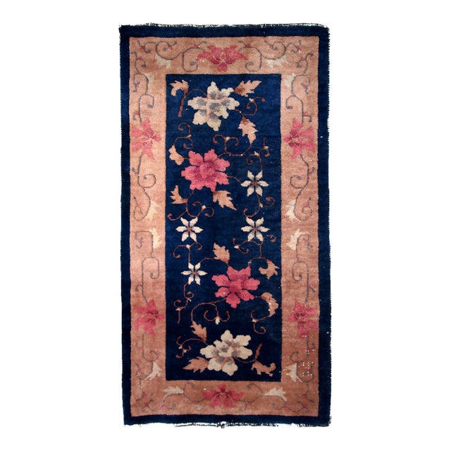 1920 Handmade Antique Art Deco Chinese Rug For Sale