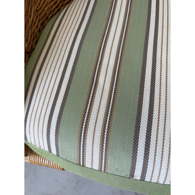1970’s Vintage Coastal Organic Woven Wicker Barrel Back Dining Chairs – Set of 4 For Sale - Image 10 of 12