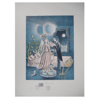 Raymond Peynet, Lovers: Cupid's Garden, Original Lithograph For Sale