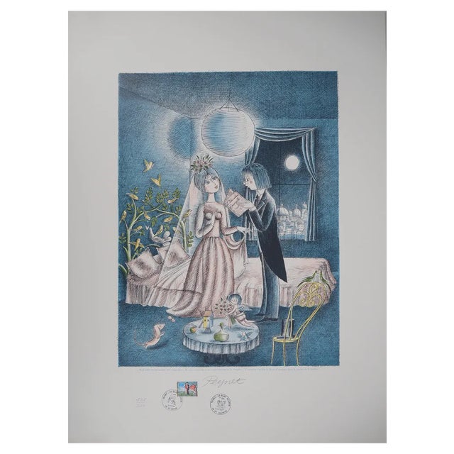 Raymond Peynet, Lovers: Cupid's Garden, Original Lithograph For Sale