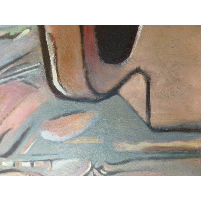 Abstract "La Guitarra" Surreal Oil and Acrylic Painting by Scott Spencer For Sale - Image 3 of 4
