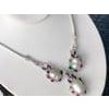 Emerald Ruby Sapphire Diamond Pearl Necklace Set in 18 Karat Gold For Sale - Image 16 of 18