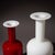 Red Red and White Glass Vases by Otto Brauer for Holmegaard, Denmark, 1960s, Set of 2 For Sale - Image 8 of 13
