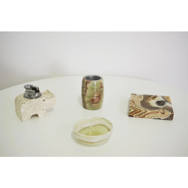 Smoking Accessories in Marble and Onyx, 1970s, Set of 4 For Sale - Image 13 of 13