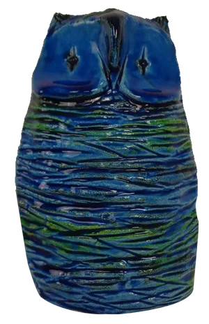 Ceramic Rimini Blu Owl by Aldo Londi for Bitossi, 1960s