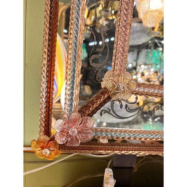 Early 21st Century Italian Floreal Hand-Carving Mirror by Simong For Sale - Image 5 of 8