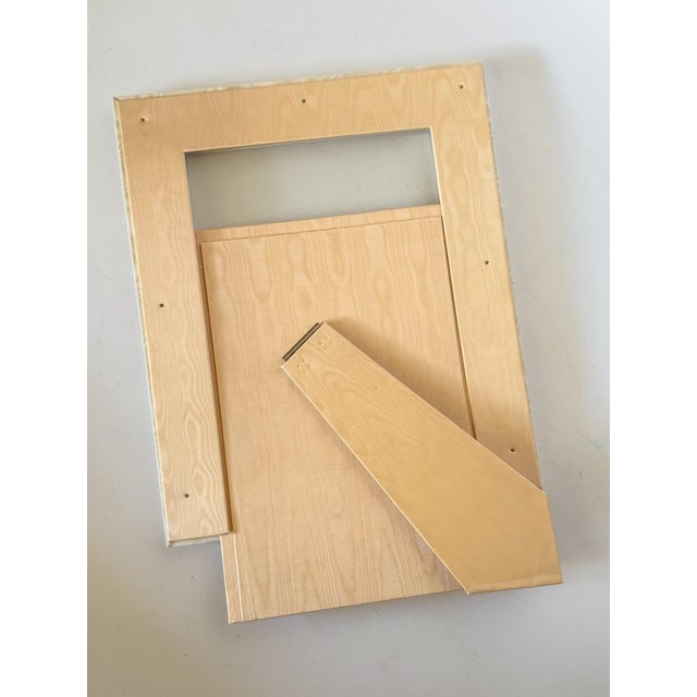 1980s Vintage Moire Ivory and Blush Fabric Table Top Picture Frame, 8x10 For Sale - Image 5 of 9