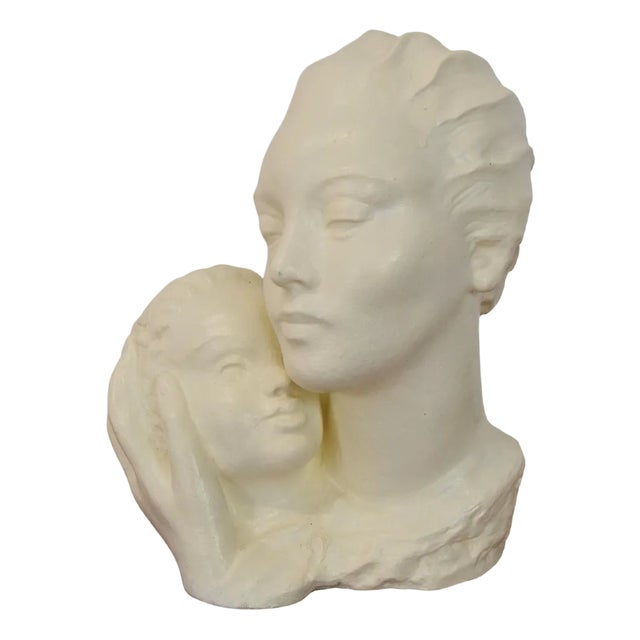 Art Deco Ceramic Bust, 1938 For Sale