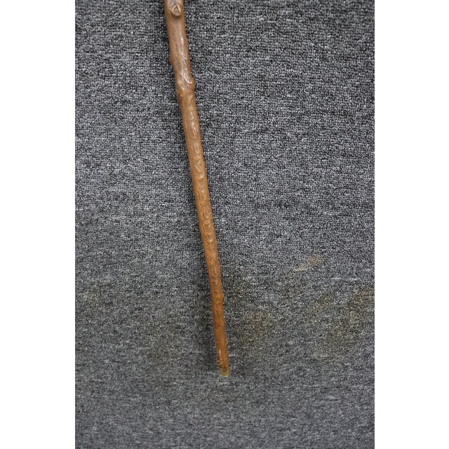 Antique English Country Walking Stick With Deer Antler and Silver Handle For Sale - Image 9 of 16