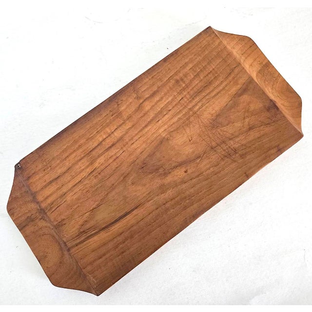 1960s Danish Teak Wood Oblong Partitioned Tray For Sale - Image 10 of 10