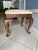 1980s Queen Anne Console Table With Two Stools Set of 3 For Sale - Image 5 of 9