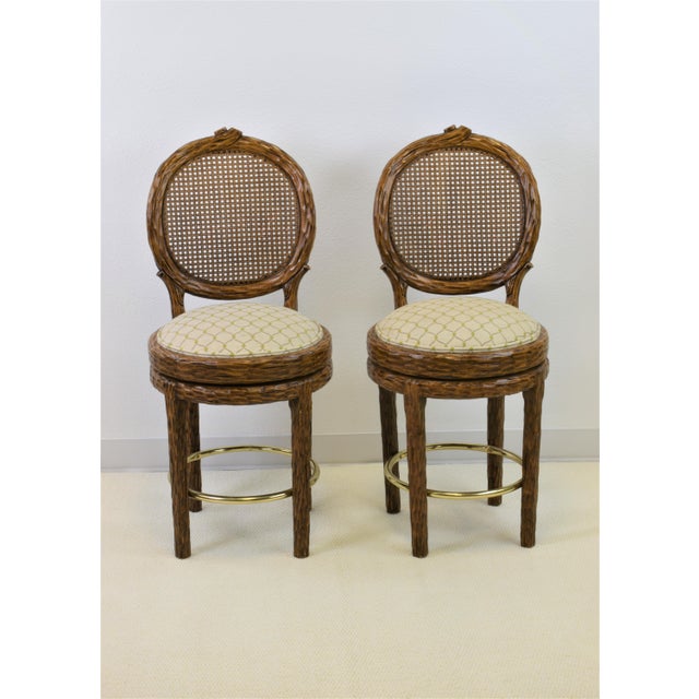 French Country Counter Stools a Pair Chairish