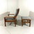 Wood Set of Teak Highback Easy Chair with Ottoman from Emc Furniture, Denmark, 1970s For Sale - Image 7 of 18
