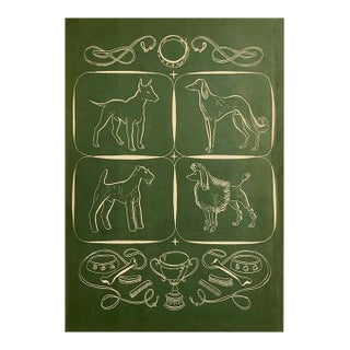 Contemporary Reproduction Print of Vintage Green Dogs For Sale