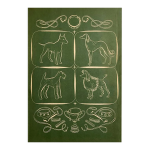 Contemporary Reproduction Print of Vintage Green Dogs