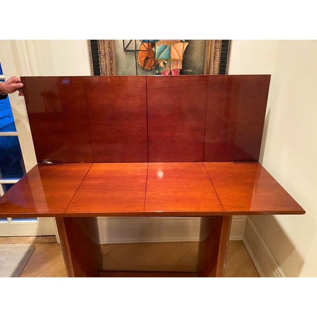 Mid 20th Century Mid Century Art Deco Mahogany Console and Convertible Dining Table For Sale In New York - Image 6 of 8