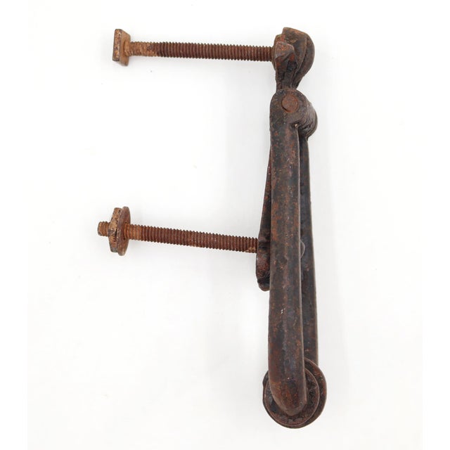 Traditional Antique A. Kenrick & Sons Cast Iron Black Door Knocker For Sale - Image 3 of 4