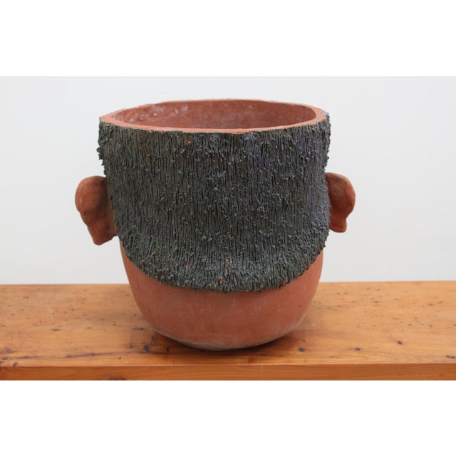 Robert Arneson Vintage Planter- Studio Pottery Head For Sale - Image 4 of 6