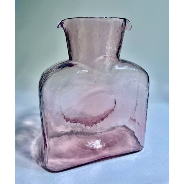 1950s Blenko Orchid Double Spout Water Bottle For Sale - Image 14 of 17