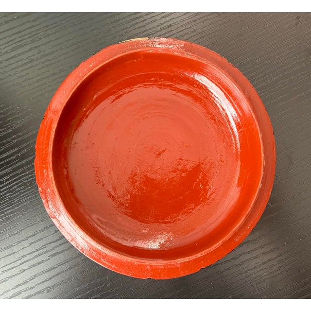 Antique Large Hand Made Burmese Pyi-Daung Lacquerware Rice Vessel, 15" T For Sale - Image 10 of 12