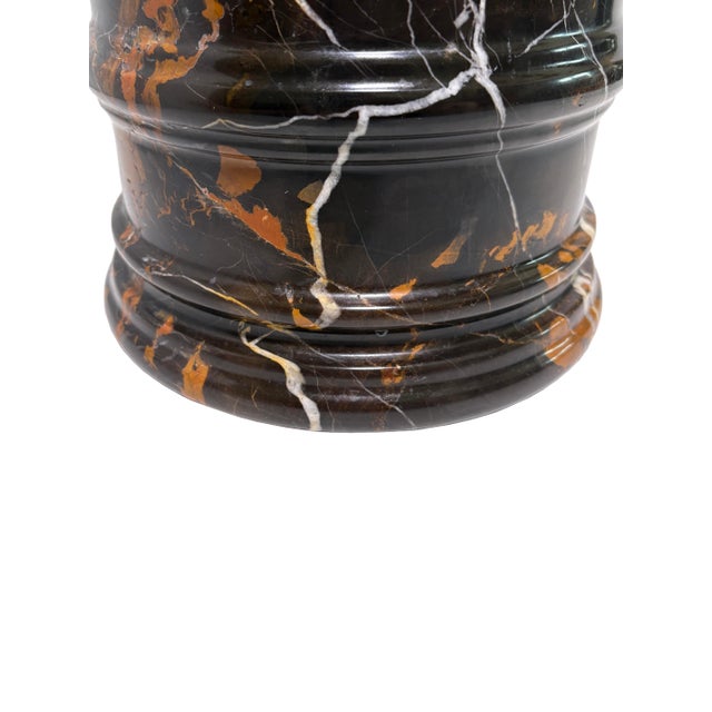Mid 20th Century Italian Polished Portoro Marble Vase For Sale - Image 5 of 7