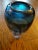 1980s Hand Blown Art Glass Made in Poland Blue/Amethyst Vase For Sale In Dallas - Image 6 of 6