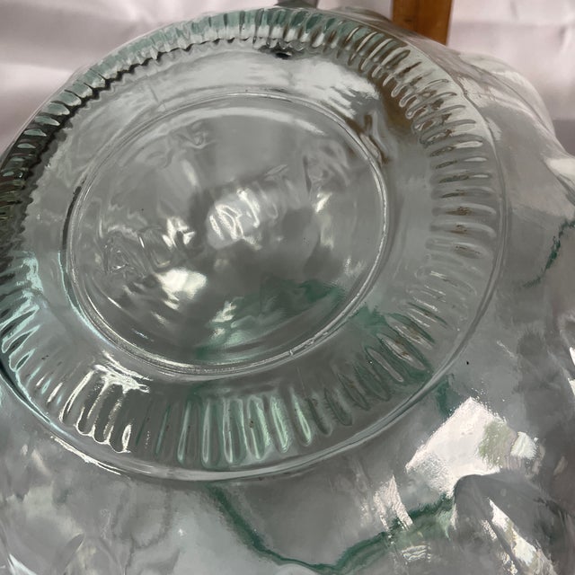 Italian Aqua Glass Beverage Dispenser Jar With Lid & Spigot For Sale In Dallas - Image 6 of 6
