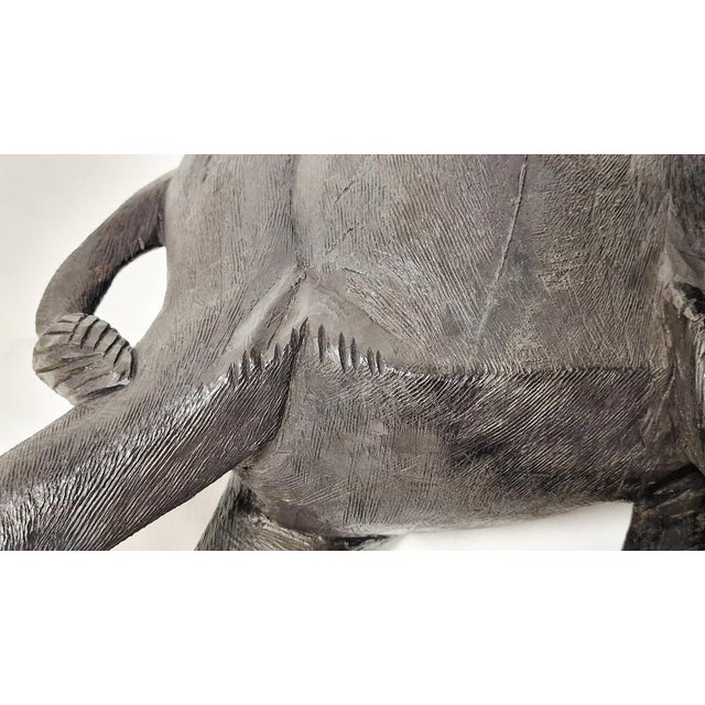 Wood Sculpture Carved in Ebony, Asia, Early 1900s For Sale - Image 16 of 17