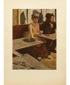 1940s After Edgar Degas "L'Absinthe" Vintage Full Color Print From Geneva