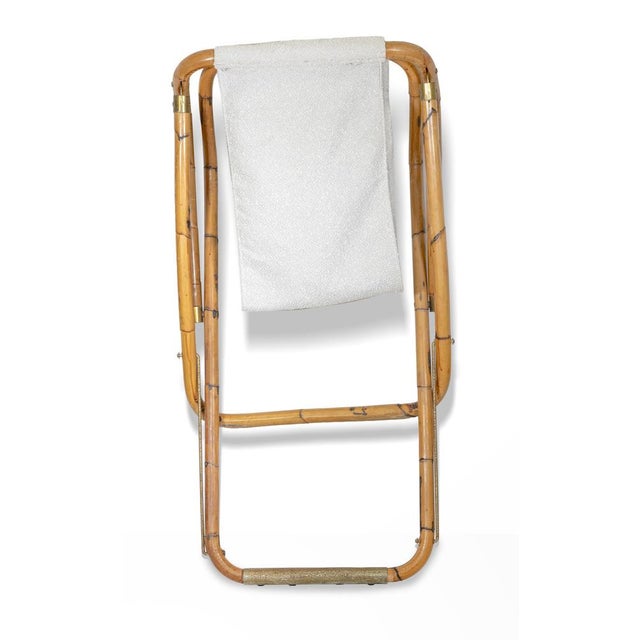 1960s Folding Bamboo Deckchair, Italy, 1960s For Sale - Image 5 of 6