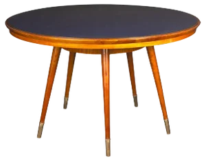 Mid-Century Blue Top Dining or Center Table