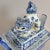 Chinese Blue and White Porcelain Ding-Form Censer With Foo Dog Finial, Circa 1970s For Sale - Image 4 of 12