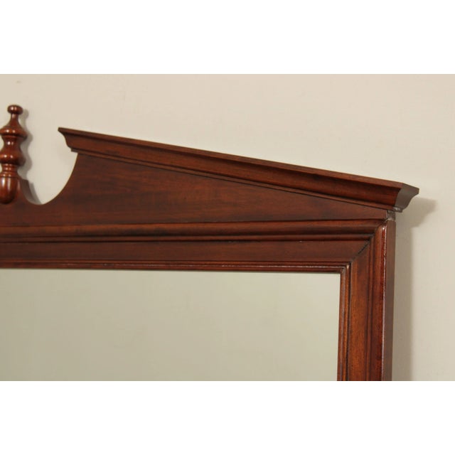 Wood Chippendale Style Carved Cherry Over-Mantel Mirror For Sale - Image 7 of 13