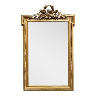 Antique French Louis XVI Giltwood Mirror For Sale