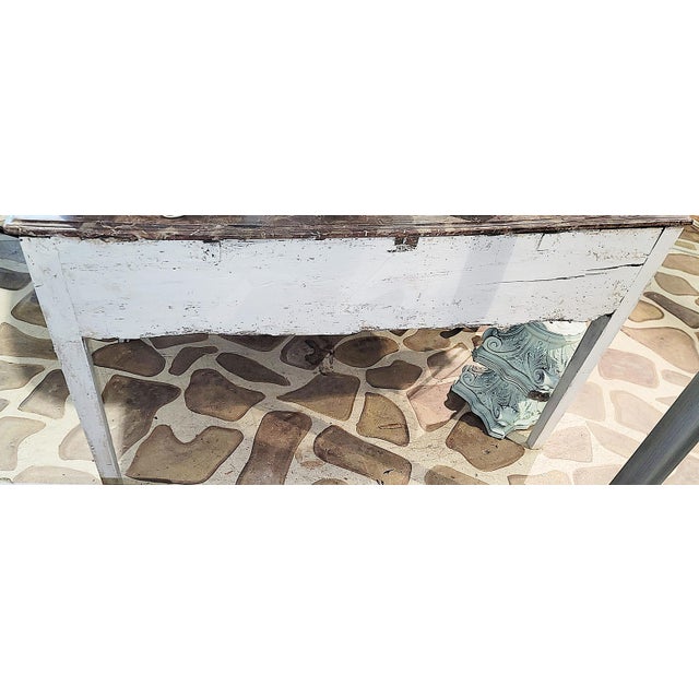 Mid 19th Century French Country Painted Pine Desk Bureau Table For Sale - Image 9 of 11