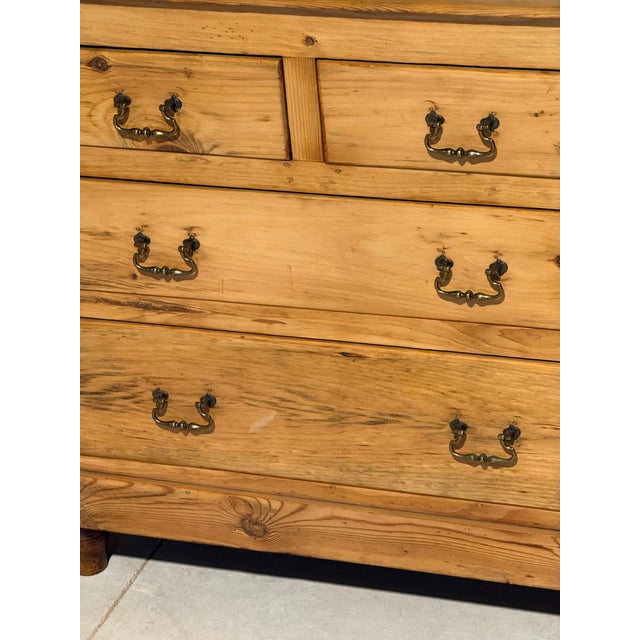 Wood Antique Pine Two Over Two Drawers - Chest of Drawers From England For Sale - Image 7 of 18