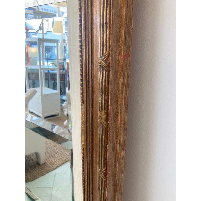 French Gilt Tall Dressing Mirror With Window Panels For Sale - Image 12 of 12