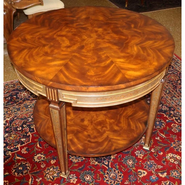 2000 - 2009 Theodore Alexander Eglomosie Mahogany Two Drawer Center Table For Sale - Image 5 of 14