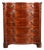 Century Furniture Georgian Carved Flame Mahogany Serpentine Front Five-Drawer Highboy Dresser | Circa 1950s For Sale