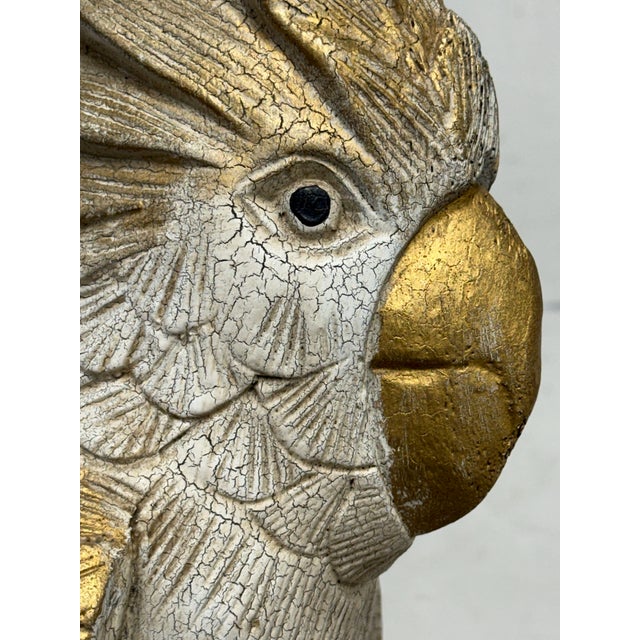 Wood Handmade Carved Wood Cockatoo Sculpture For Sale - Image 7 of 12