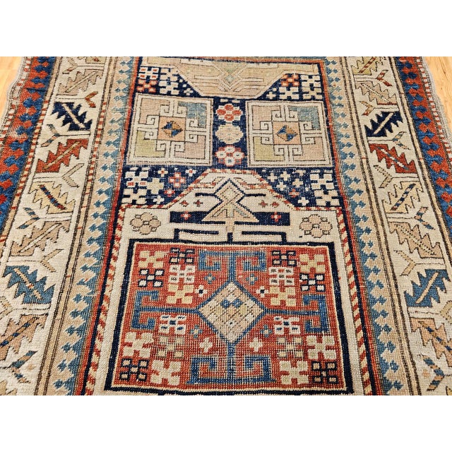 Antique Karachov Kazak Runner, Hand-Woven Wool, Caucasus, Late 1800s, 3' x 9' For Sale - Image 11 of 14