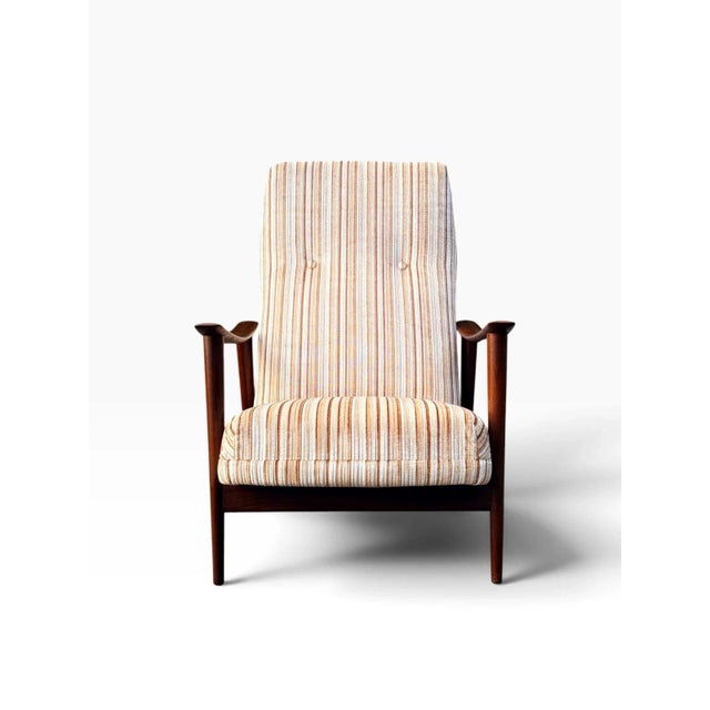 Mid-Century Modern Arnt Lande Combi Star Rocking Recliner Lounge Chair for Stokke, Circa 1960s For Sale - Image 3 of 15