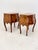 Pair of Italian Bombe Commodini W Geometric Marquetry and Brass Hardware, 1950s For Sale - Image 4 of 16